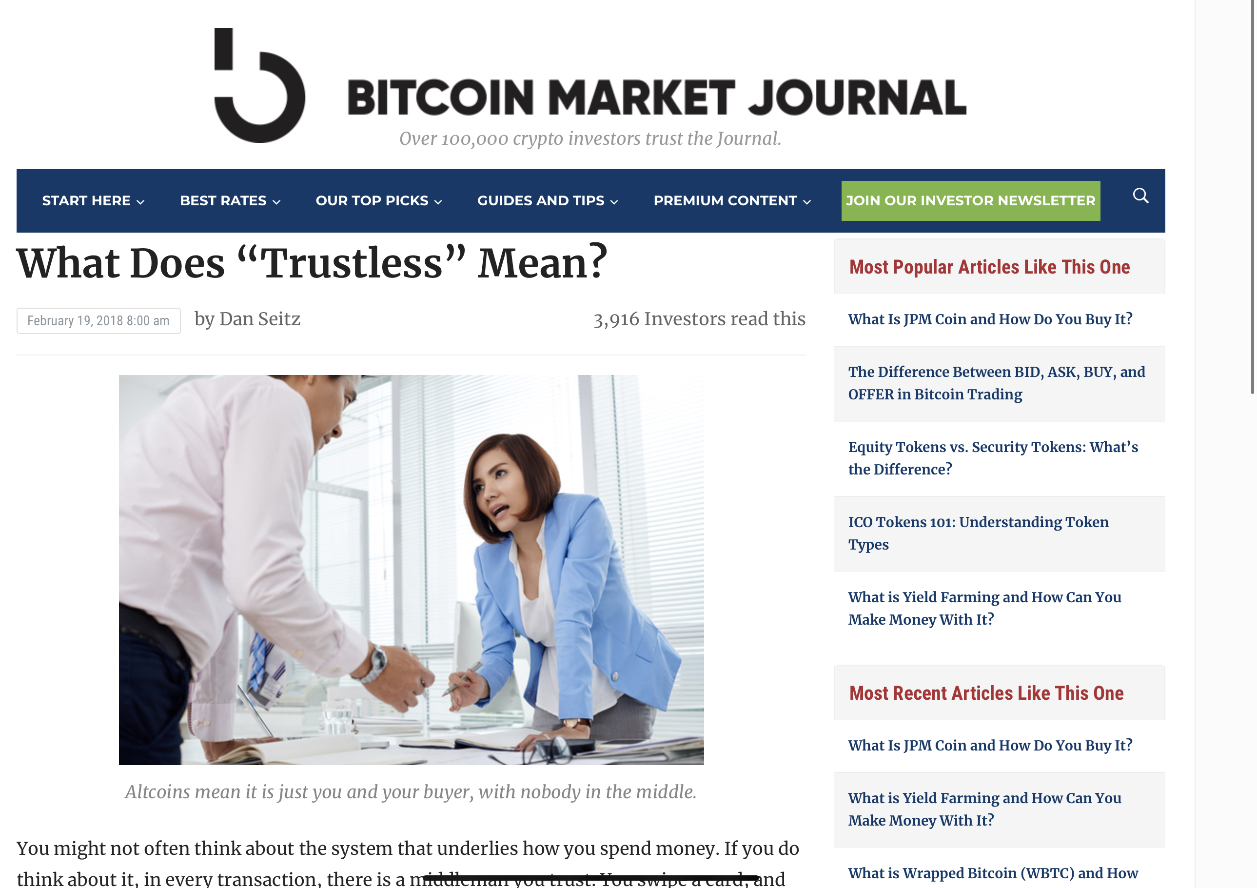 What Does Trustless Mean – Bitcoin Market Journal