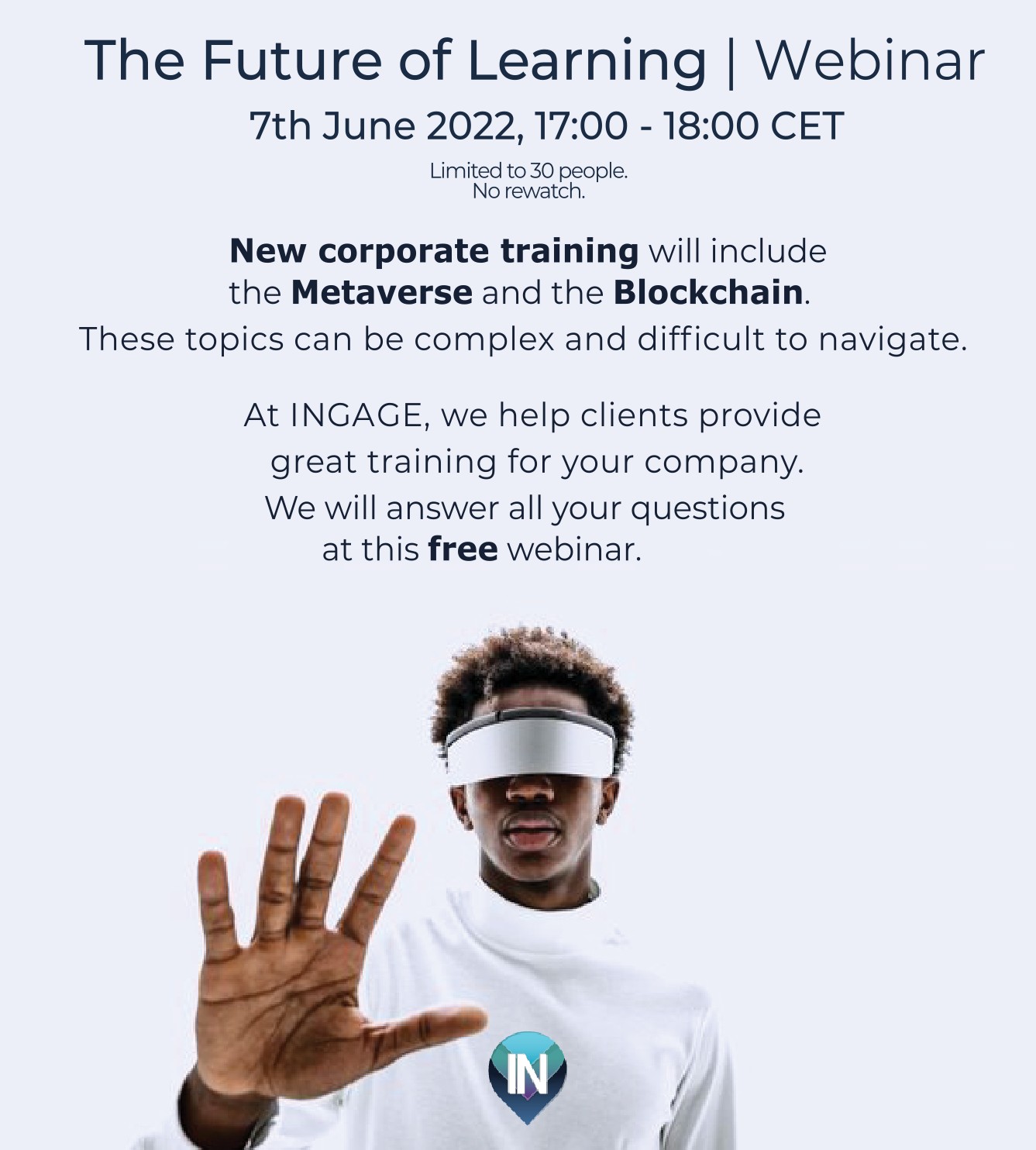 INGAGE Webinar on the Future of Learning with the Metaverse and the Blockchain