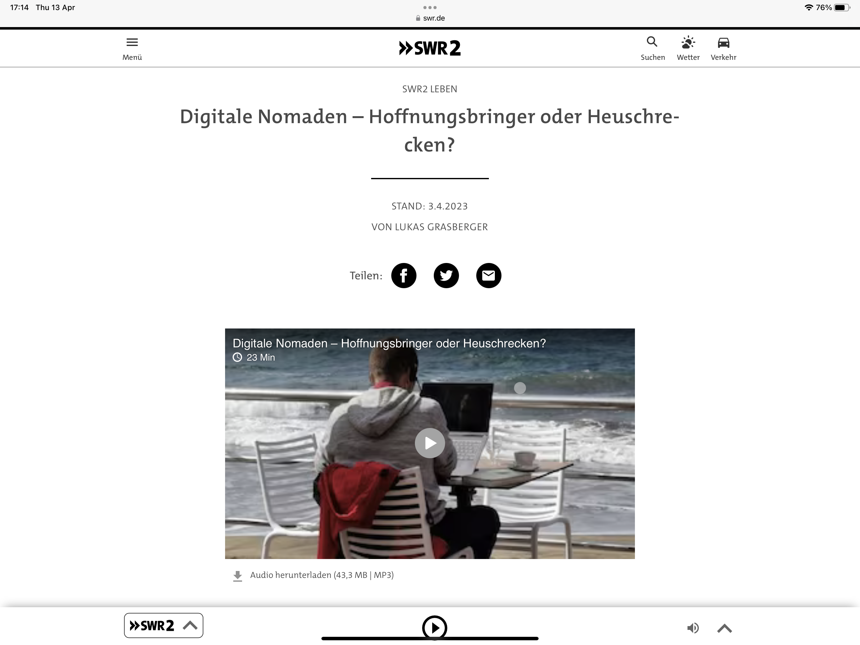 Digitale Nomaden – Hoffnungsbringer oder Heuschrecken? Von Lukas Grasberger